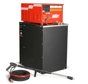 stationary all electric hot water pressure washer